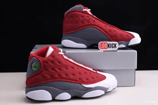 1st Kicks Flint Jordan Air Red Grey 13 414571-600 Gym Retro 0526